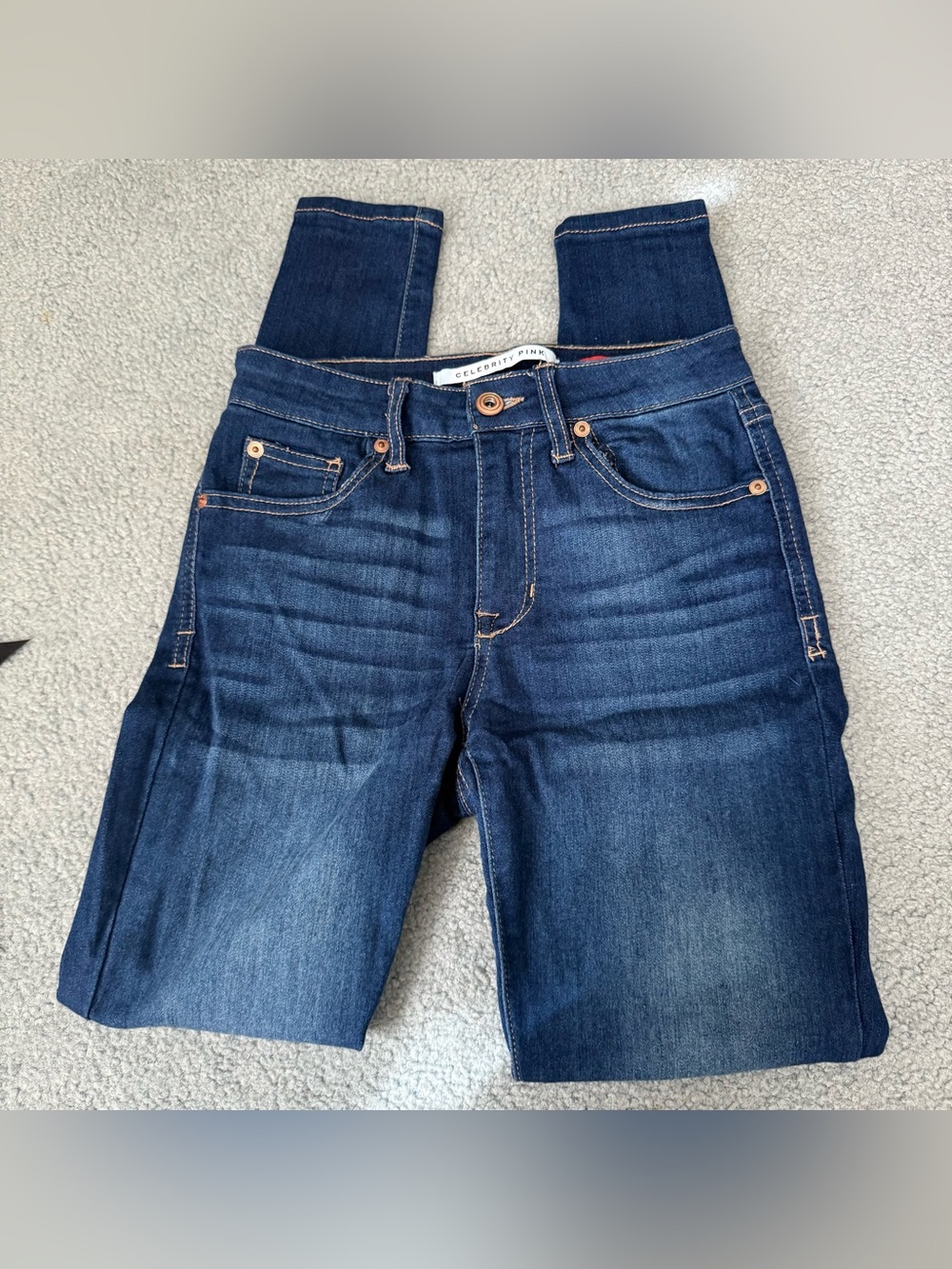 Celebrity Pink The Rider Dark Blue Stretch Denim Jeans Size 24 EUC